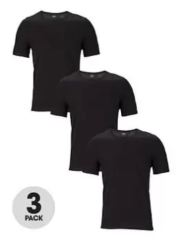 Image of BOSS Bodywear 3 Pack Core Lounge T-Shirts - Black, Size S, Men