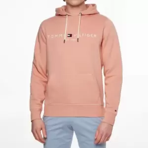 Image of Tommy Hilfiger Mens Tommy Logo Hoodie - Light Pink - S