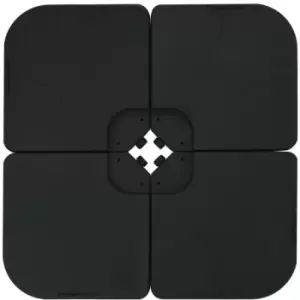 Image of Portable Parasol Base Sand / Water Filled 60 L vidaXL - Black