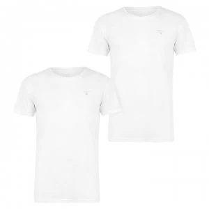 Image of Gant 2 Pack Crew Neck T-Shirts - White