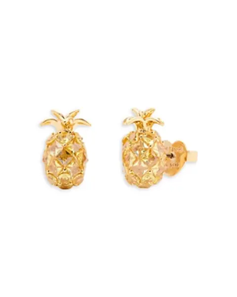 Image of kate spade new york Sweet Treasures Cubic Zirconia Pineapple Stud Earrings