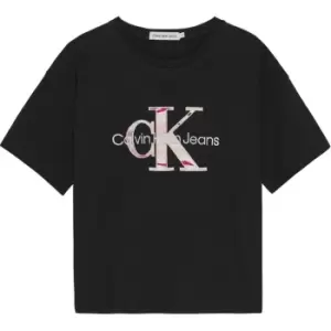 Image of Calvin Klein Jeans Polaroid Monogram Embr T-Shirt - Black