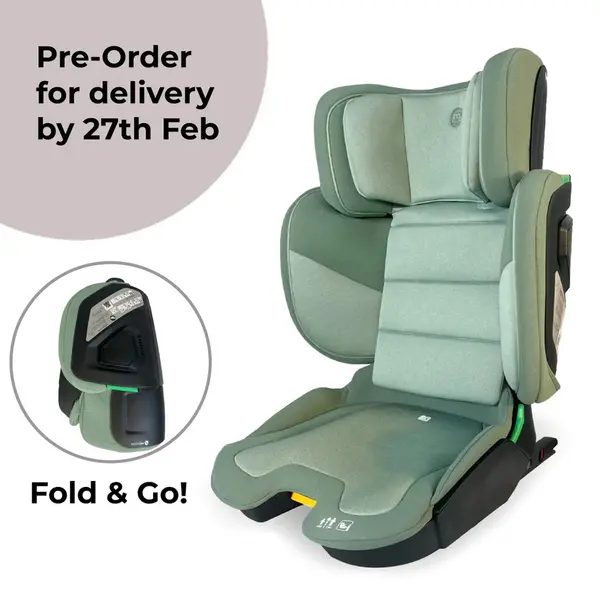 Image of My Babiie MBCS23 i-Size (100-150cm) Compact High Back Booster Car Seat - Green