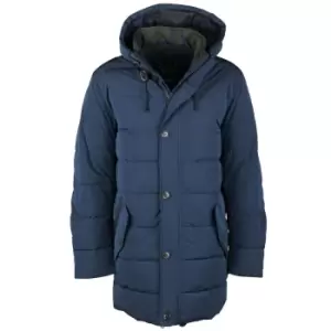 Image of Barbour Mens Chelsea Baffle Quilted Jacket Navy/Olive Night Large