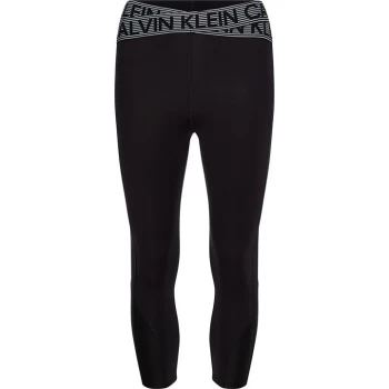 Image of Calvin Klein Performance Tape Capri Leggings - Black/White