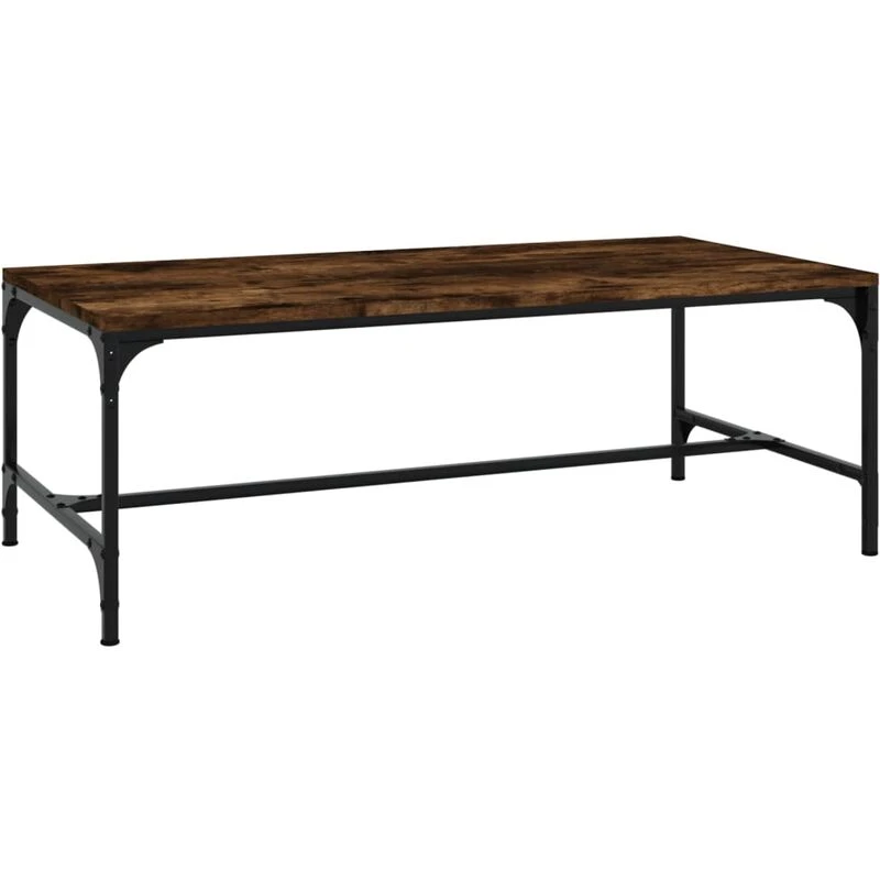 Image of Vidaxl Coffee Table Smoked Oak 100X50X35cm Engineered Wood, Brown 819389