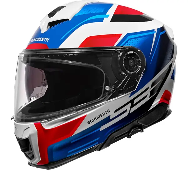 Image of Schuberth S3 Storm Blue Red Full Face Helmet Size 3XL