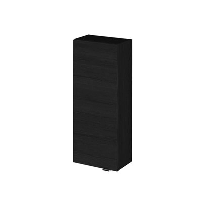 Image of Hudson Reed Fusion Wall Hung With 1 Soft Close Door Cabinet, Modern Bathroom Vanity Unit With Storage In Charcoal Black, 300mm