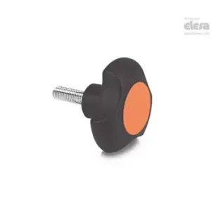 Image of ELESA Lobe knob-VTT.32-C-p-M8x25-C2 Orange