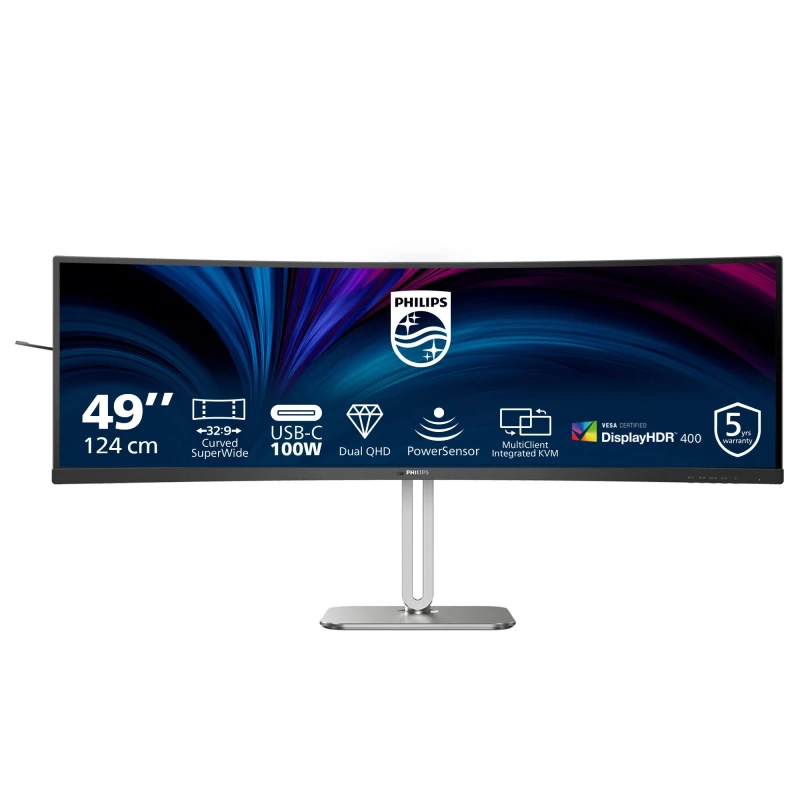 Image of Philips 5000 series 49B2U5900C/00 computer monitor 124cm (48.8") 5120 x 1440 pixels Dual Quad HD LCD Black 49B2U5900C/00