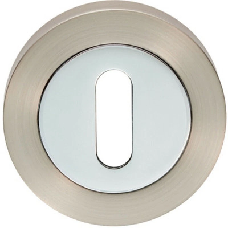 Image of Loops 50mm Lock Profile Escutcheon 10mm Depth Concealed Fix Satin Nickel/Chrome Metallics unisex