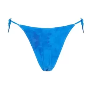 Image of Missguided Tie Dye Tie Side Bikini Bottoms - Blue