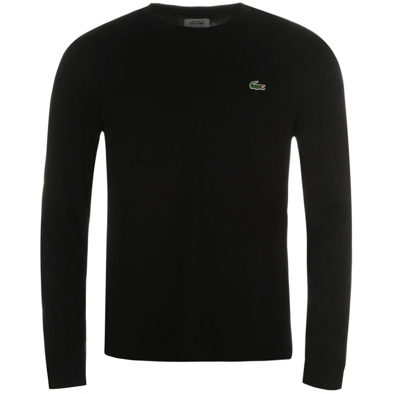 Image of Lacoste Basic Logo Long Sleeve T Shirt Black 031 male 2XL
