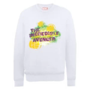 Image of Marvel Avengers Hulk The Incredible Avenger Sweatshirt - White - M