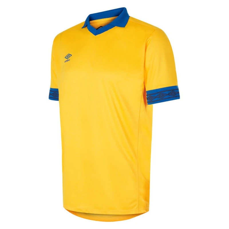 Image of Umbro Tempest Short-Sleeved Jersey in Yellow Size: 11-12 Years Yellow Unisex 11-12 Years