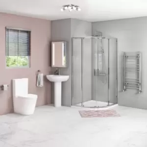 Image of Juno 800x800mm Quadrant Enclosure with Newport Toilet and Basin Suite