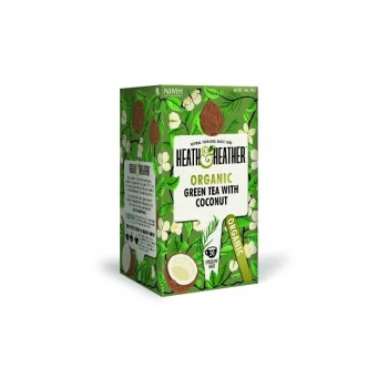 Image of Organic Green Tea & Coconut - 20 Bags - 88040 - Heath&heather