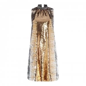 Image of Biba Sequin Shift Dress - Multi-Coloured