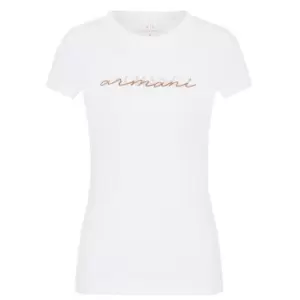 Image of Armani Exchange Graphic t Shirt - White