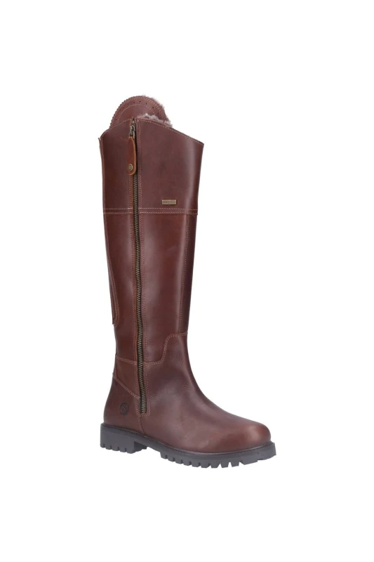 Image of Cotswold Womens Oldachre Waterproof Zip Up Tall Country Boots - UK 4 Brown female GDE2796BRO4