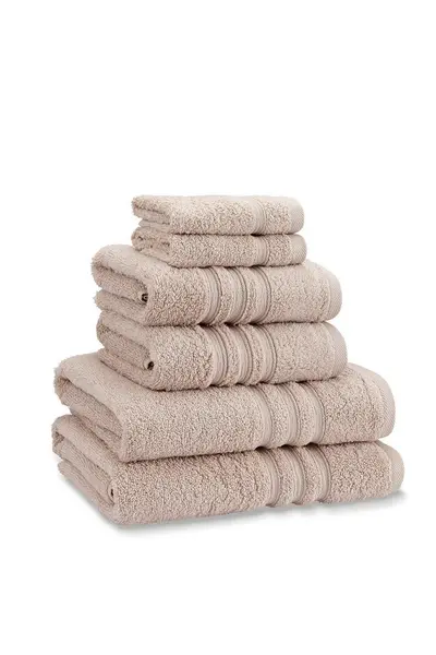Image of Catherine Lansfield 'Zero Twist' Cotton 6 Piece Towel Bale Natural