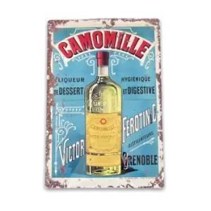 Image of Retro Advertising Camomile Liqueur Vintage Metal Sign