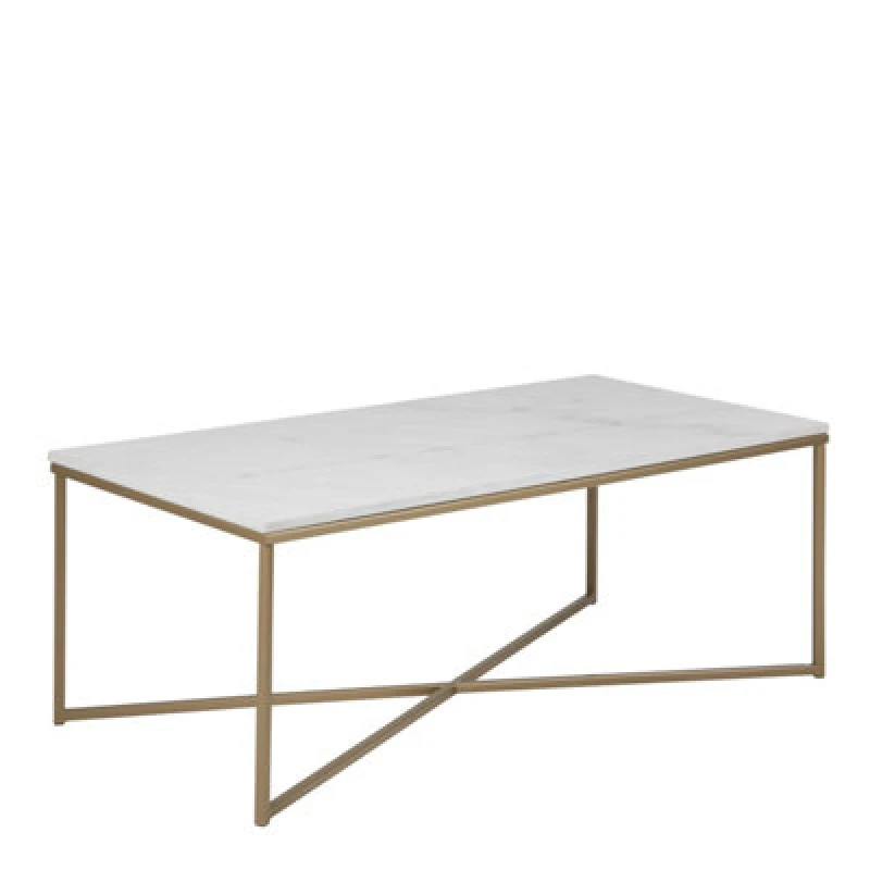 Image of Furniture To Go Alisma Coffee Table With White Marble Top