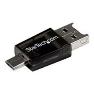 Image of StarTech.com Micro SD to Micro USB / USB OTG Adapter Card Reader For Android Devices