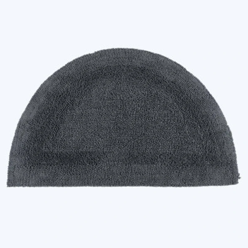 Image of Homescapes Luxury Reversible Semi Circle Bath Mat - Grey