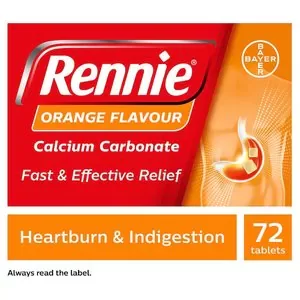 Image of Rennie Orange Heartburn Indigestion Relief 72 Tablets