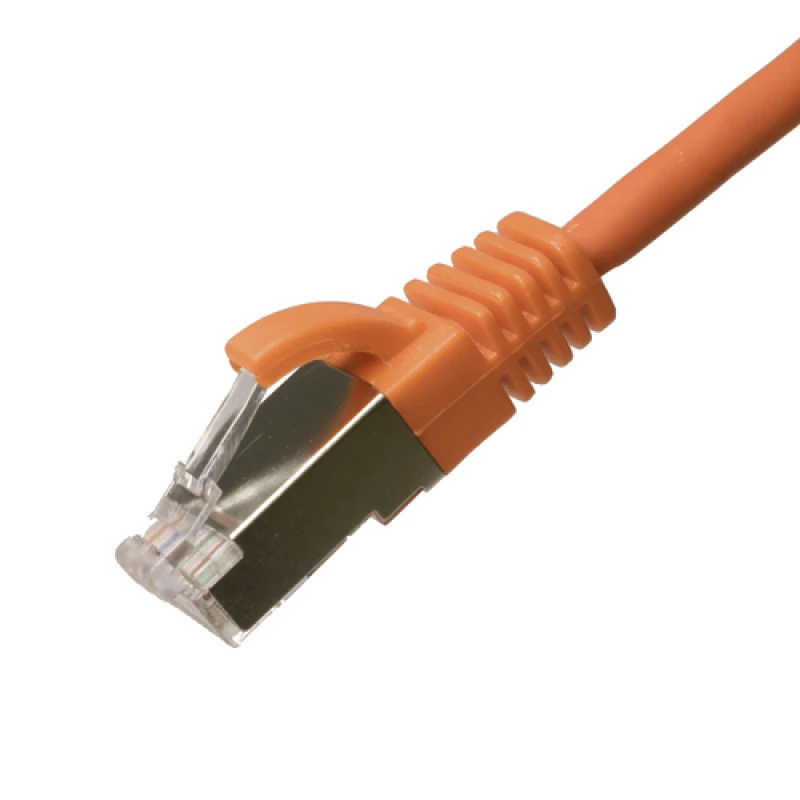 Image of Cablenet 0.25m Cat6a RJ45 Orange U/FTP LSOH 30AWG Slim Snagless Booted