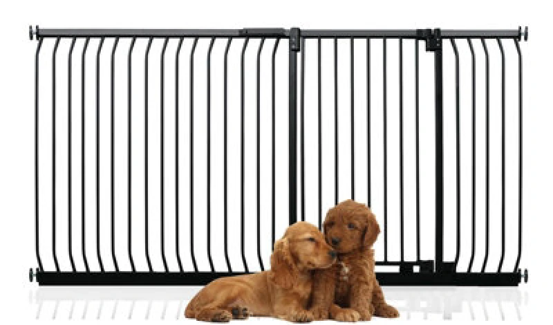 Image of Bettacare Extra Tall Elite Dog Gate, 198Cm - 207Cm, Matt Black, Extra Tall 96.8Cm In Height, Pressure Fit Pet Gate