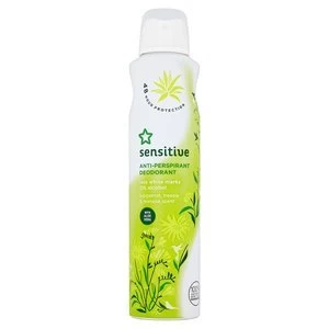 Image of Superdrug Sensitive Less White Residue Deodorant 250ml