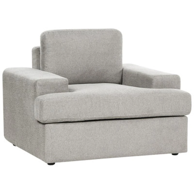 Image of Beliani Fabric Armchair Light Grey Alla
