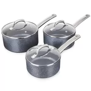 Image of Tower TruStone Non-Stick Saucepan Set - 3 Piece
