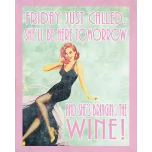 Image of Vintage Metal Sign Pin Up Girl