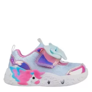 Image of Skechers Sneaker W Bow Strap & Embro - Silver
