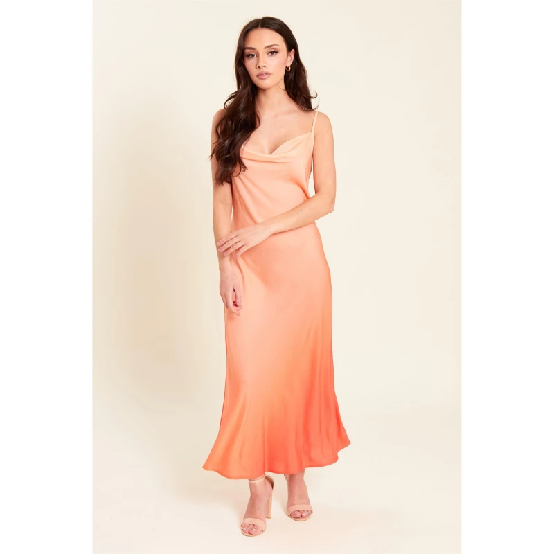 Image of Be You Slip Midi Dress - Orange Orange 8