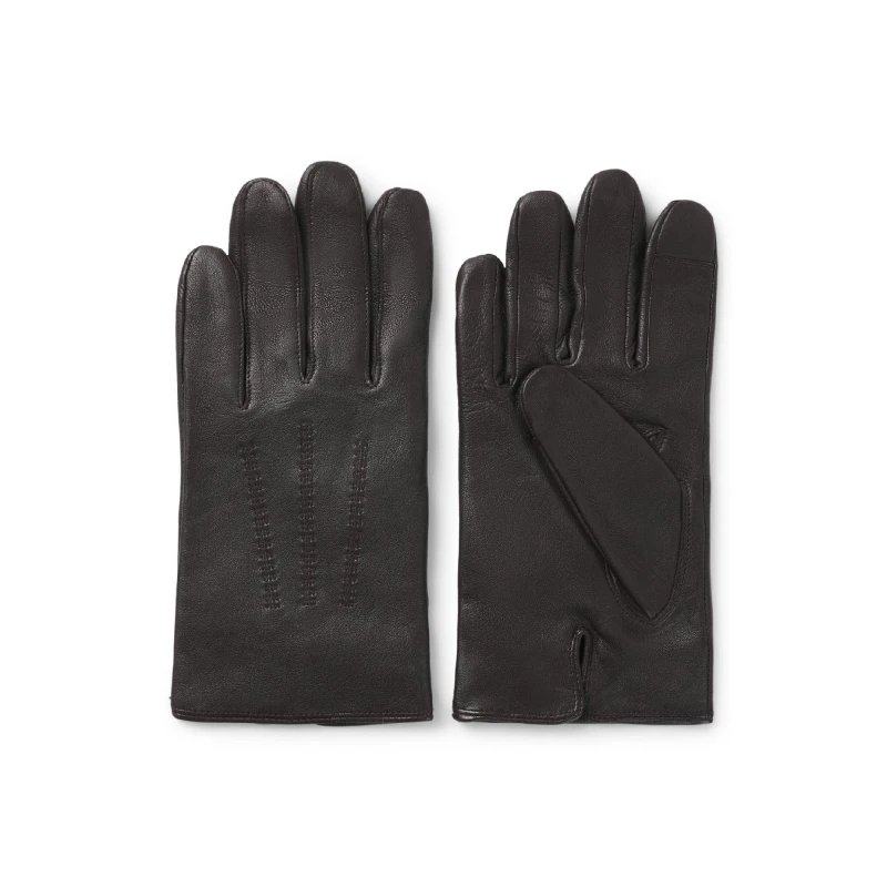 Image of Boss Mens Hainz Me Fleece Gloves Medium Brown male Small Jnr