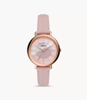 Image of Fossil Women Jacqueline Solar-Powered Pink Eco Leather Watch