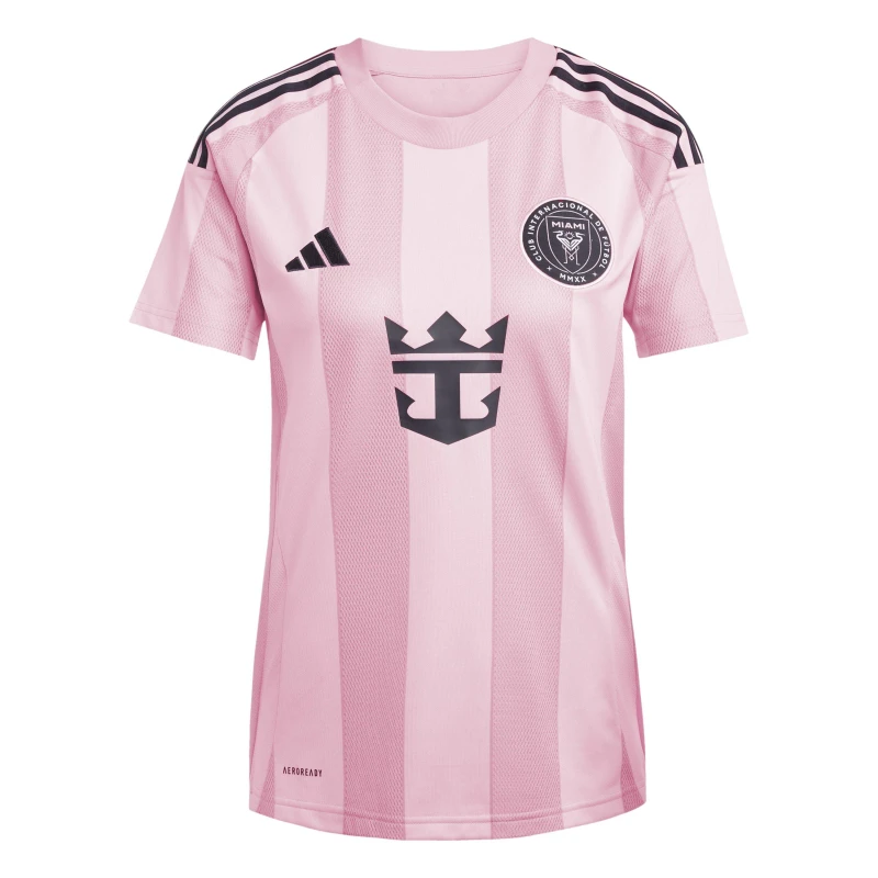 Image of adidas Inter Miami Home Shirt 25/26 Womens Pink/Black female 10 (S)
