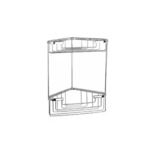 Image of Classic 2 Tier Corner Shower Basket - Chrome - 654C - Chrome - Miller
