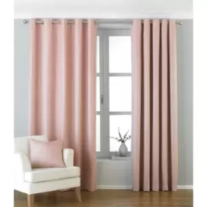 Image of Riva Paoletti Atlantic Ringtop Eyelet Curtains (229 x 229 cm) (Blush)