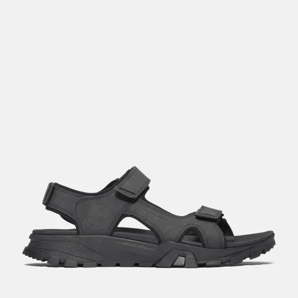 Image of Timberland - Lincoln Peak Two-strap Sandal for Men in Black, Man, Black, Size: 9.5