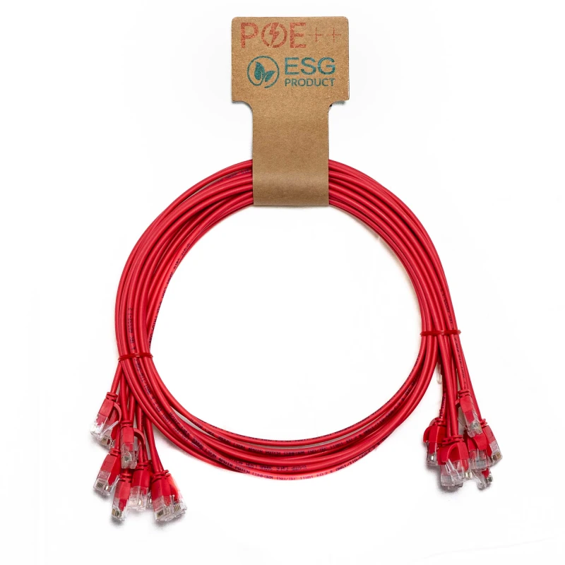 Image of Cablenet 1m Cat6 RJ45 Red U/UTP LSOH 30AWG Slim Snagless Booted Patch