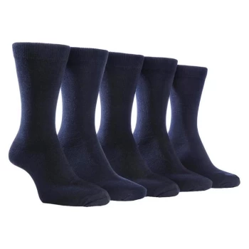 Image of Farah 5 Pack Cotton Socks Mens - Blue