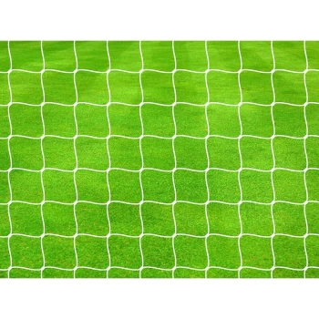 Image of Pro Football Goal Nets 4mm Braided (Pair) - 21 x 7' - White - Precision