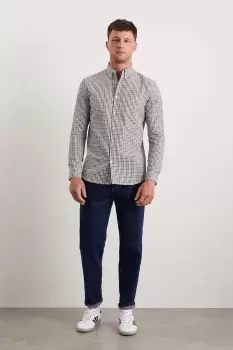 Image of Green Gingham Check Long Sleeve Shirt