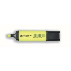 Image of 5 Star Highlighters Chisel Tip 1-4mm Line Yellow [Pack 12]