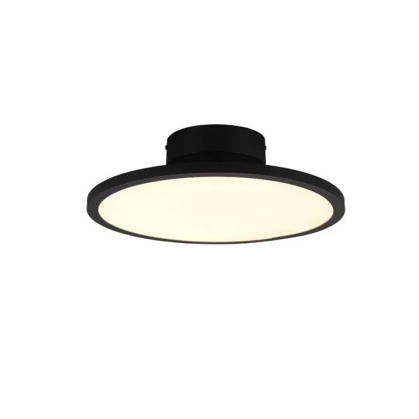 Image of Tray Modern 29W LED Semi Flush Light Black Matt 3000K